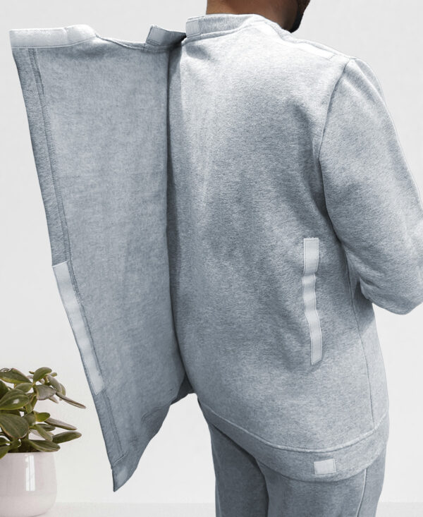 Men's Adaptive Easy Access Fleece Tracksuit Men's Adaptive Easy Access Fleece Tracksuit Side Zip-Pants and Open-Back Sweatshirt - wearly.live