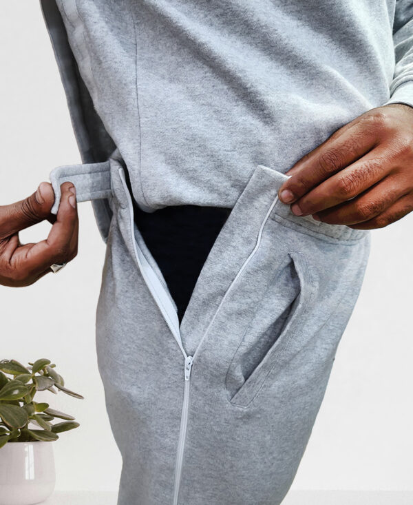Men's Adaptive Easy Access Fleece Tracksuit Men's Adaptive Easy Access Fleece Tracksuit Side Zip-Pants and Open-Back Sweatshirt - wearly.live