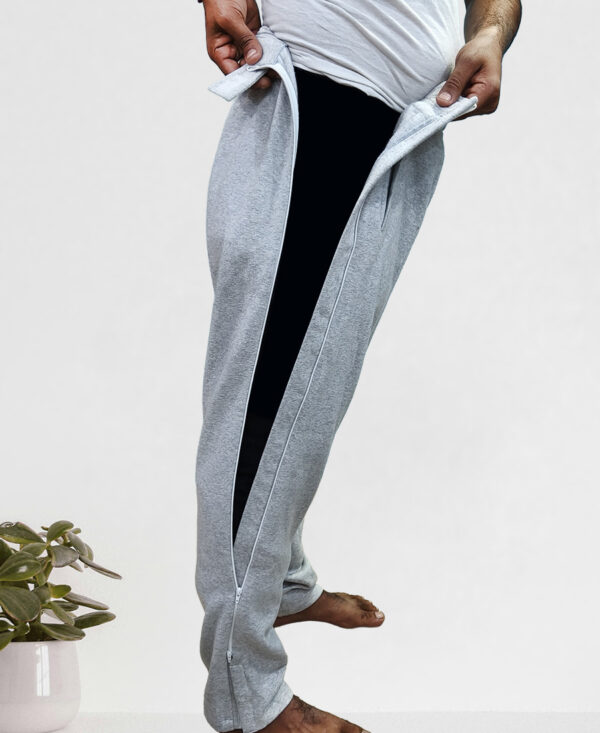 Men's Adaptive Easy Access Fleece Tracksuit Men's Adaptive Easy Access Fleece Tracksuit Side Zip-Pants and Open-Back Sweatshirt - wearly.live