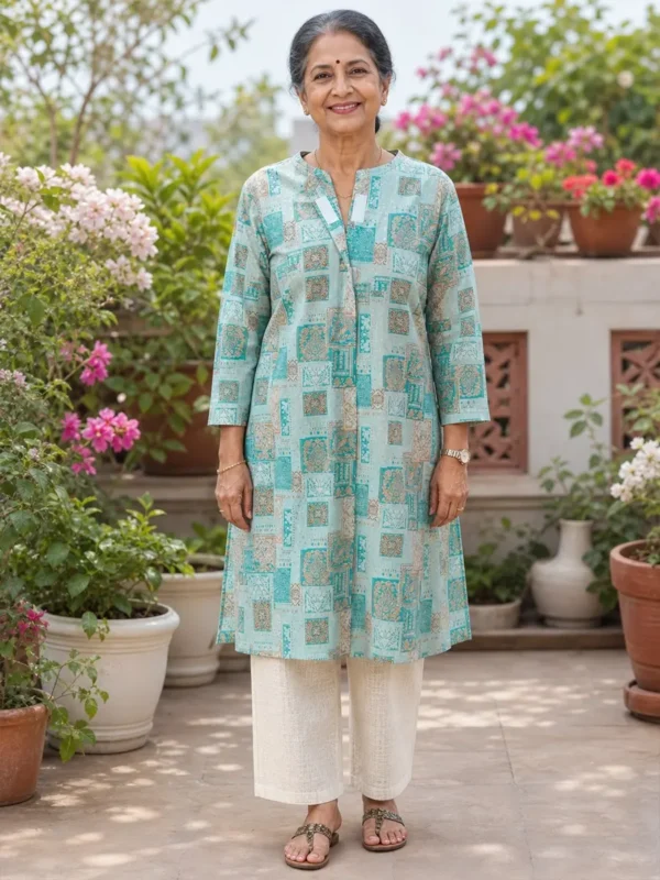 Front Open Adaptive Kurti for Women | Velcro Closure Easy Dressing Wear